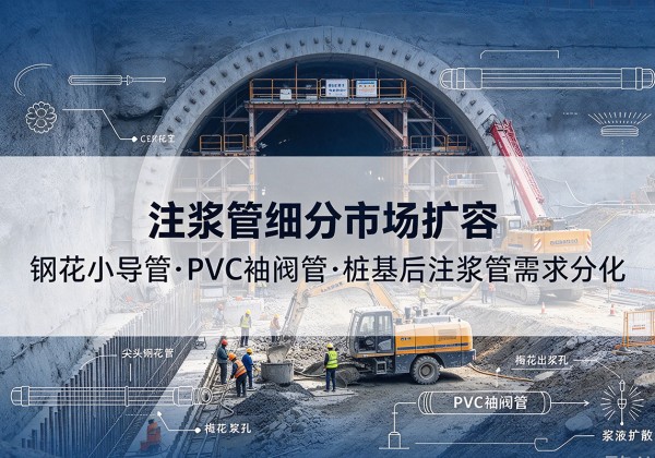 路桥注浆管细分市场扩容，隧道钢花小导管、PVC 袖阀管、桩基后注浆管需求分化